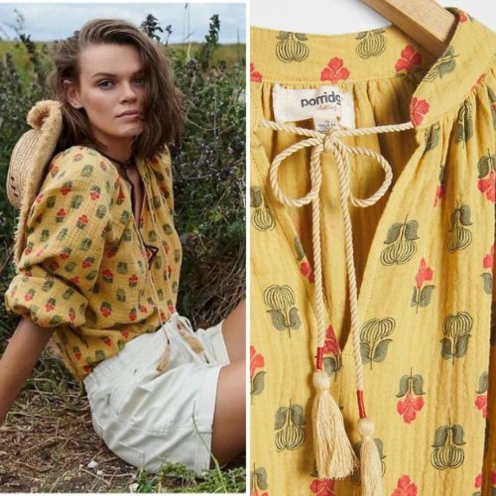 NWT Anthropologie Elisabeth Peasant Blouse | M